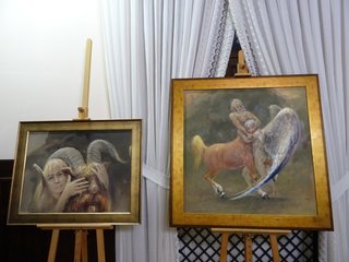 „Obrazy stare i nowe” – wernisaż wystawy Daniela Pieluchy w pałacu Męcińskich w Działoszynie
